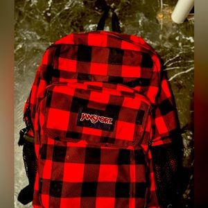 Jansport checkered backpack